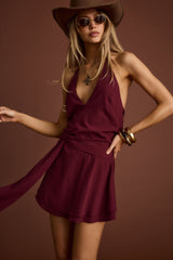 Canyon Bloom Mulberry Mini Dress