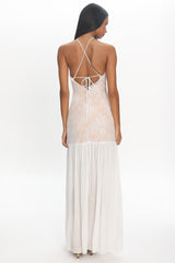 Soft Landing Halter Maxi Dress White