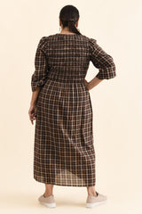 Coco Chocolate Check Cotton Dress