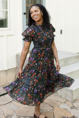 Cordelia Dress in Evergreen Vivid Meadow