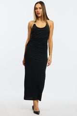 Black Bodycon Dress Halter Neck
