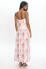 Poppy Fields Tiered Maxi Dress Pink