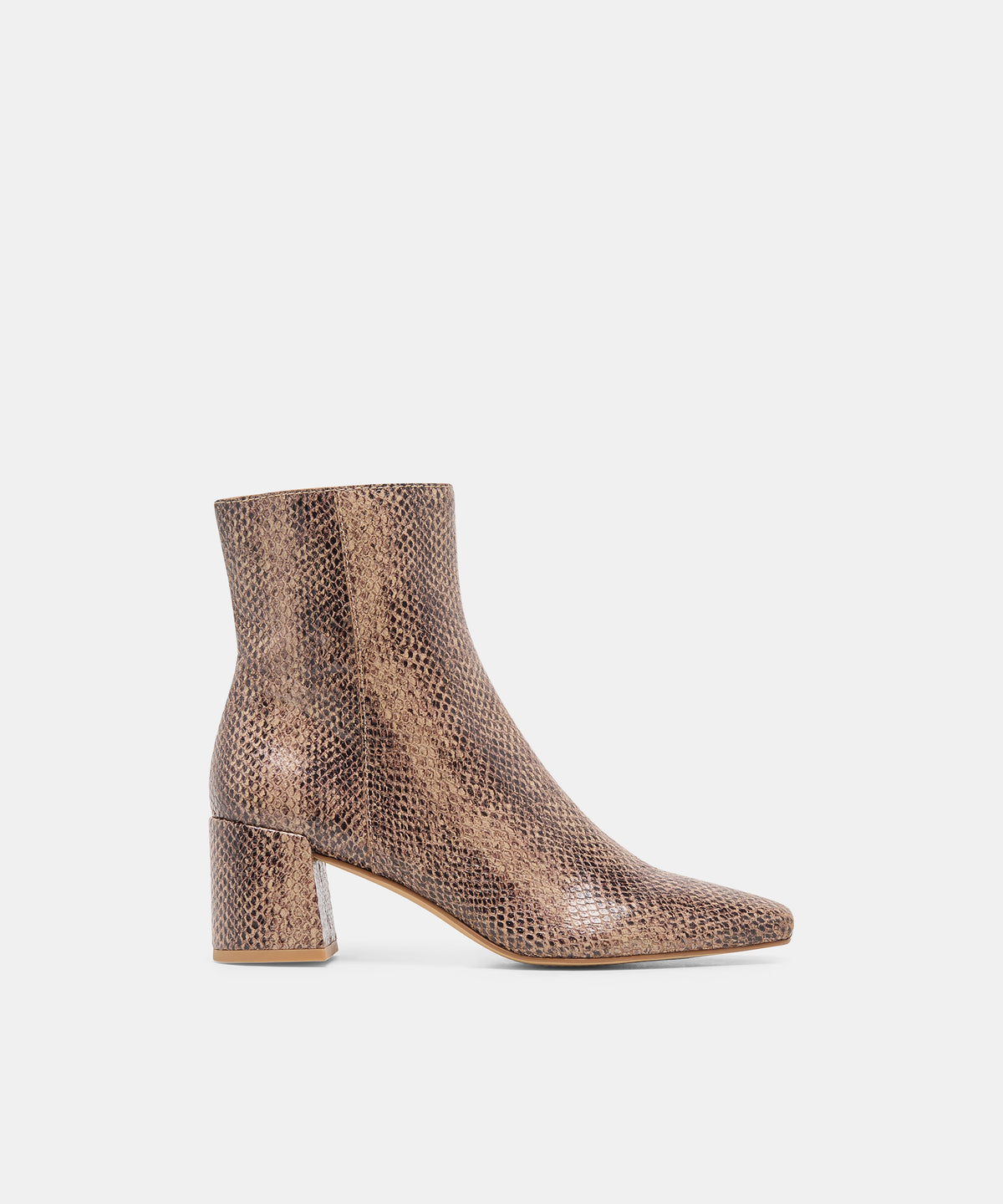 BAYRA BOOTIES SNAKE TAN EMBOSSED LEATHER