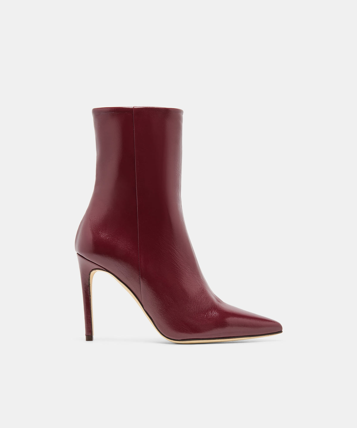 DANITY BOOTIES BURGUNDY LEATHER