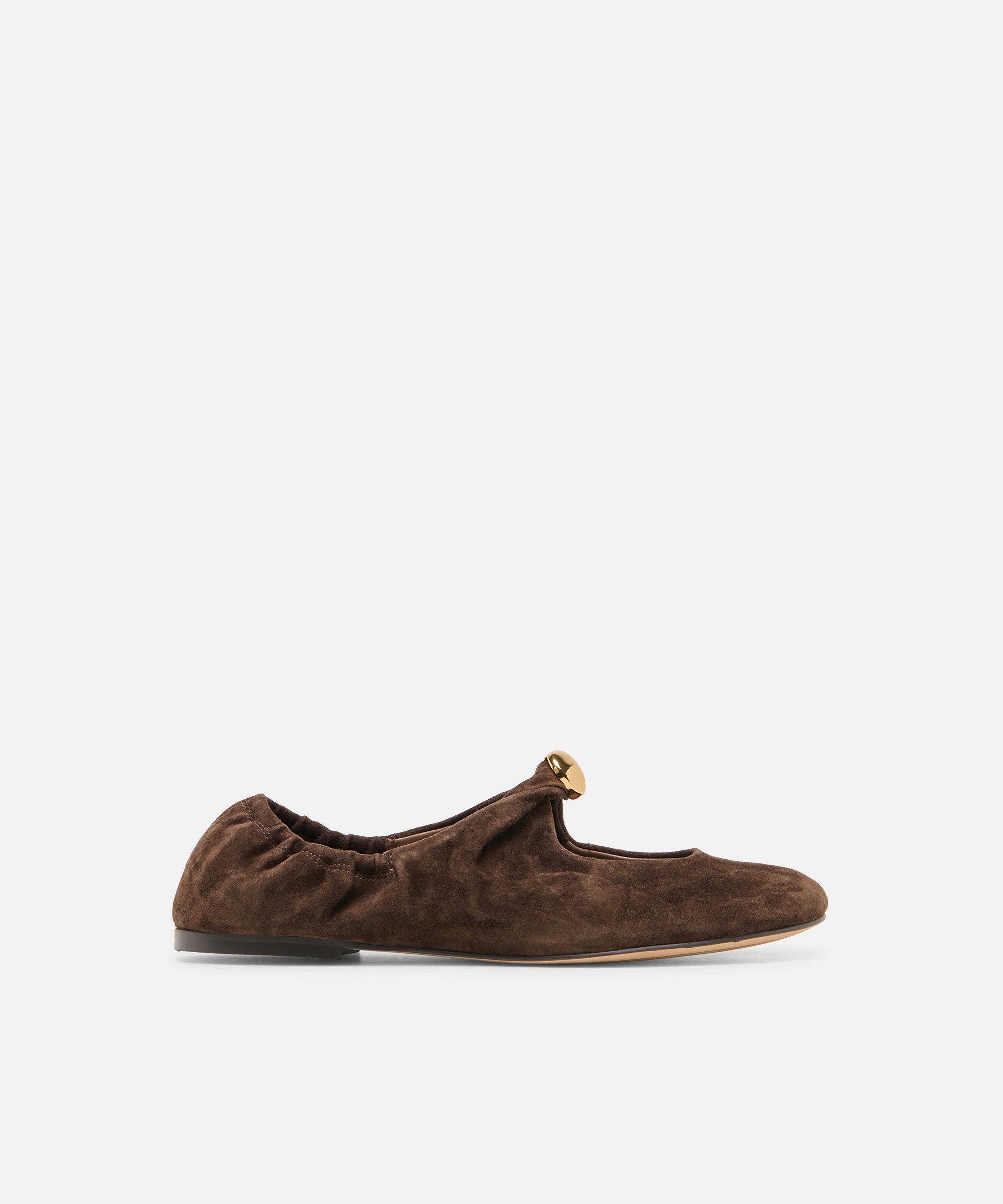 CORNEL FLATS DK BROWN SUEDE
