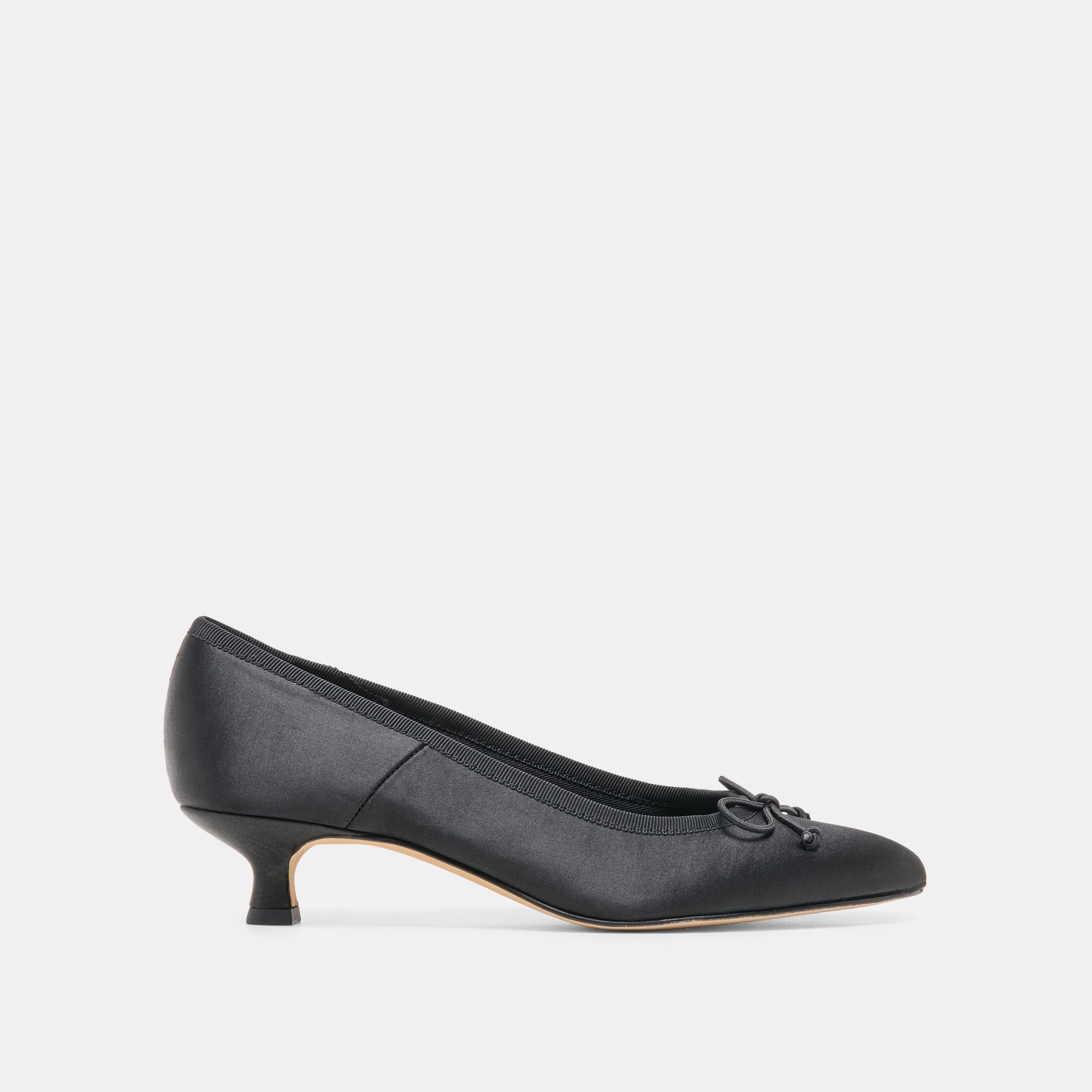 DAWSEN HEELS ONYX SATIN