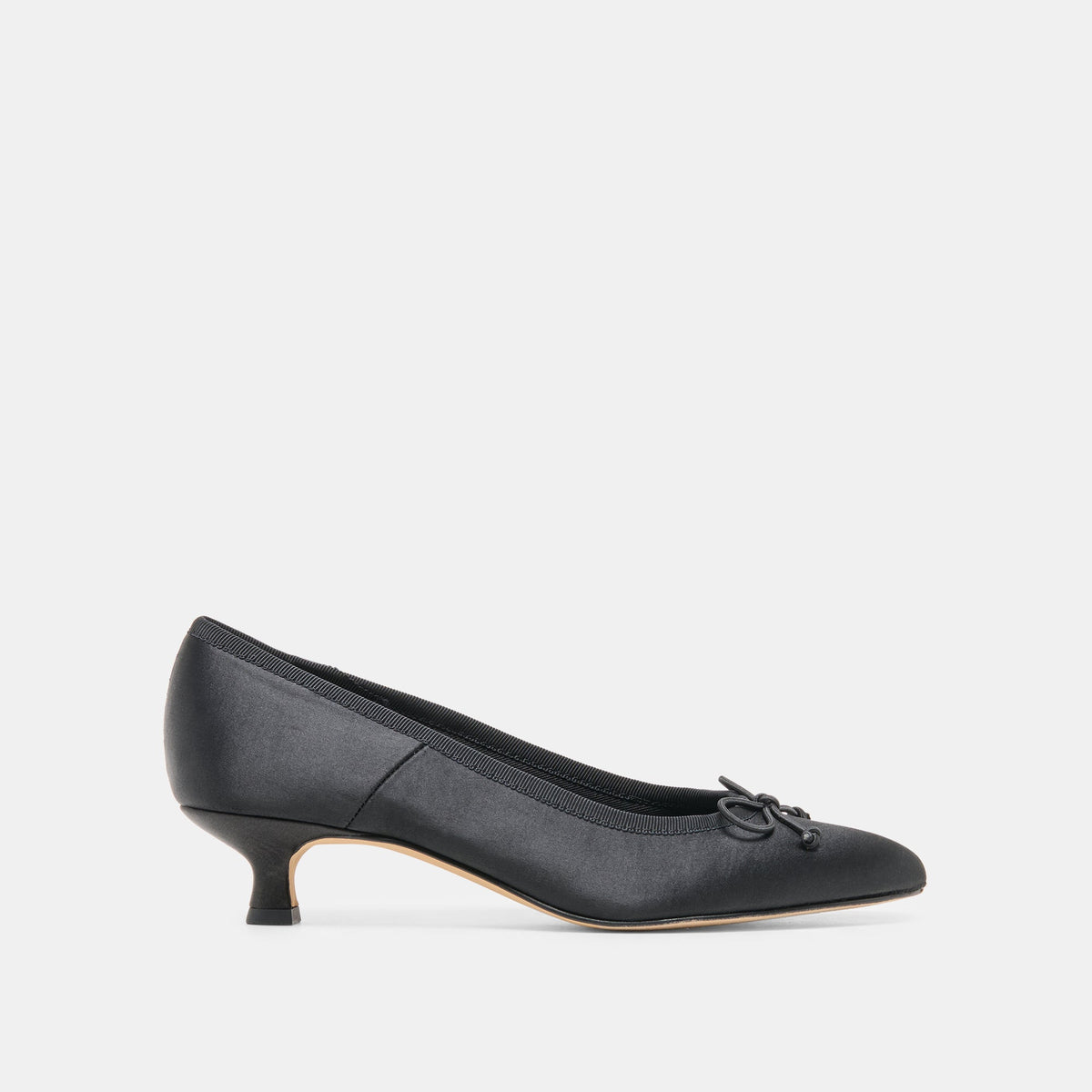 DAWSEN HEELS ONYX SATIN
