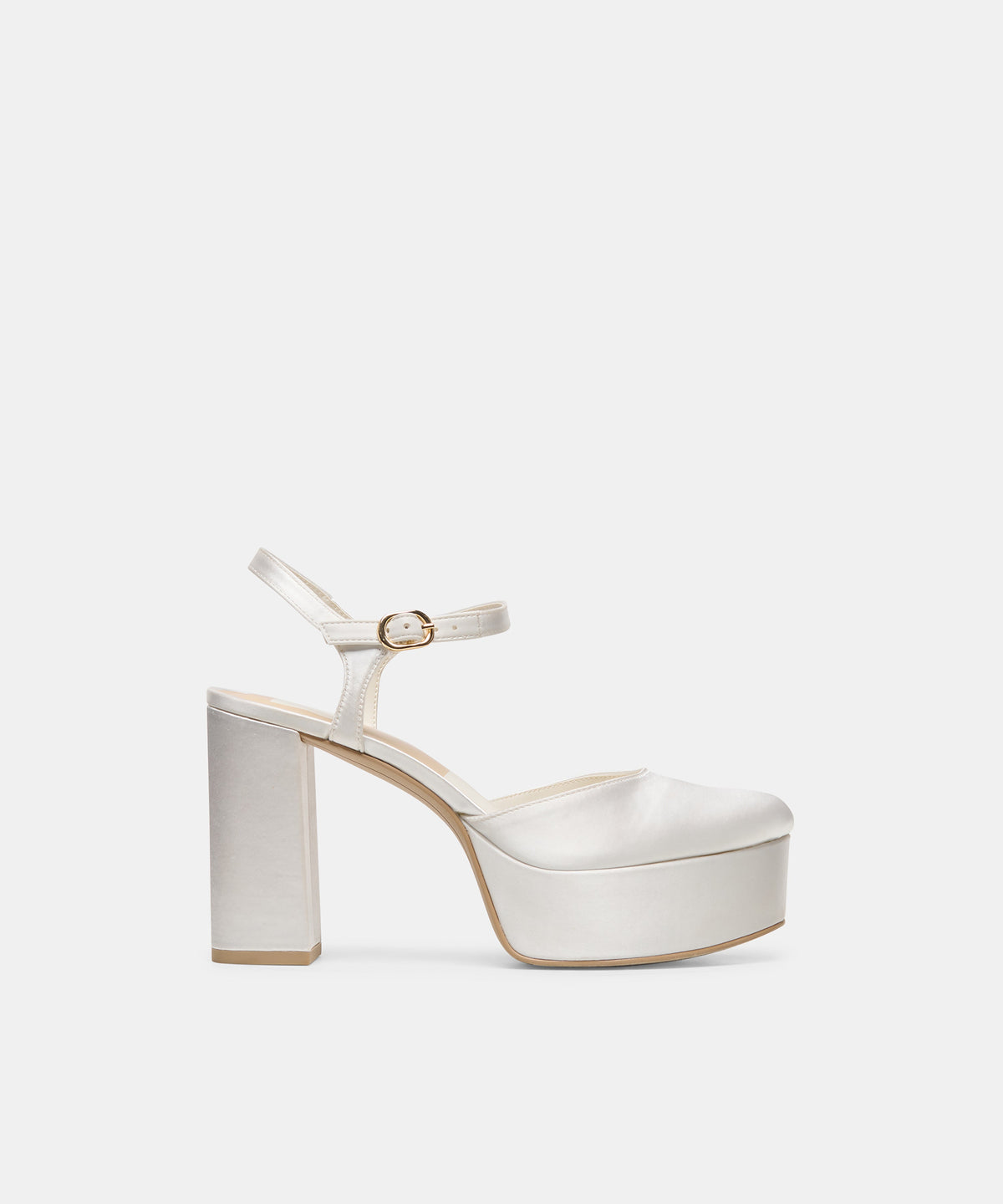 GERO SATIN HEELS TRUE WHITE SATIN