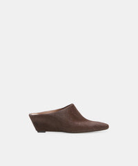 HILAH MULES CHESTNUT CALF HAIR