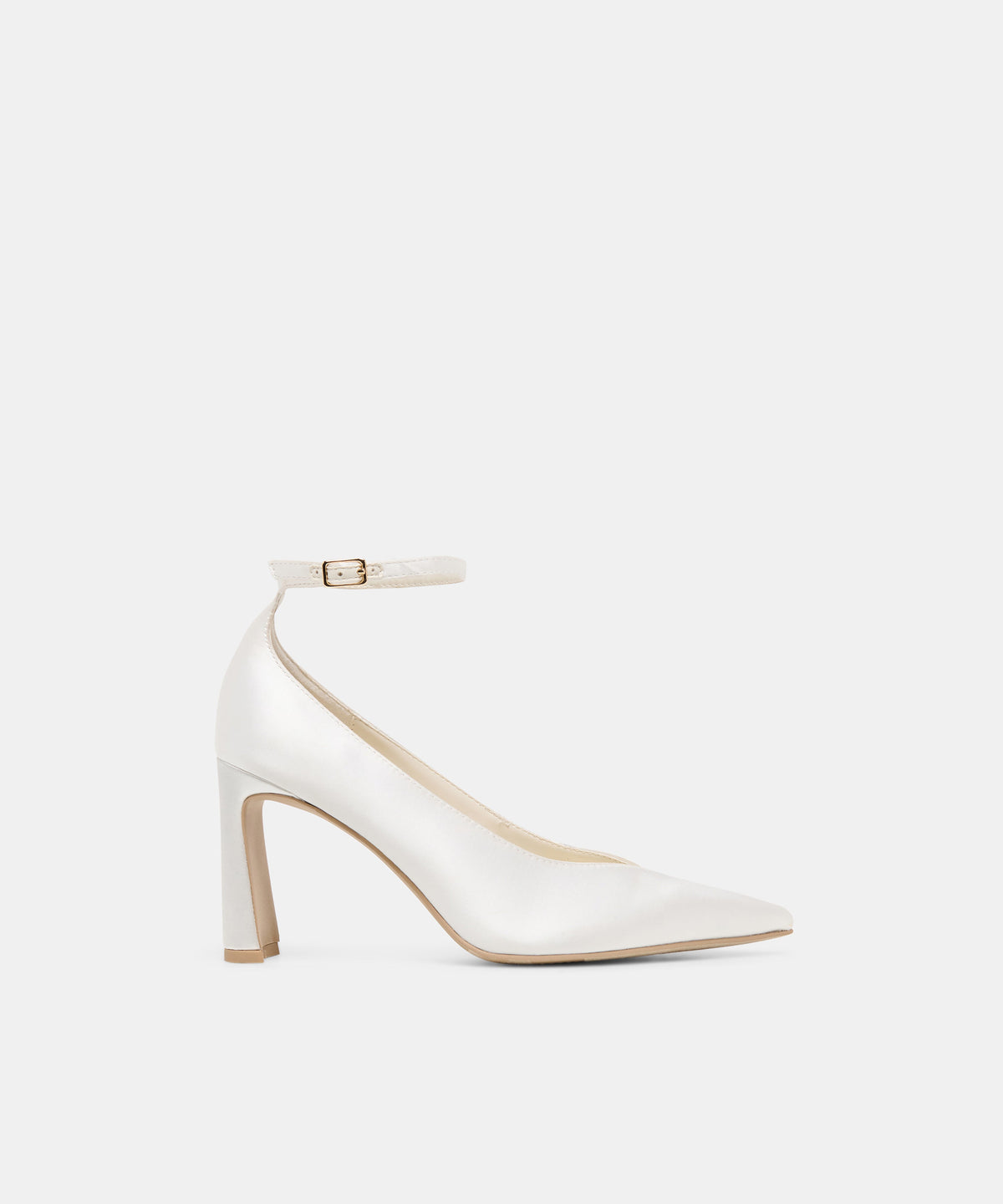KARSIN SATIN HEELS TRUE WHITE SATIN