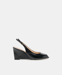 KOLA WEDGES NOIR LEATHER