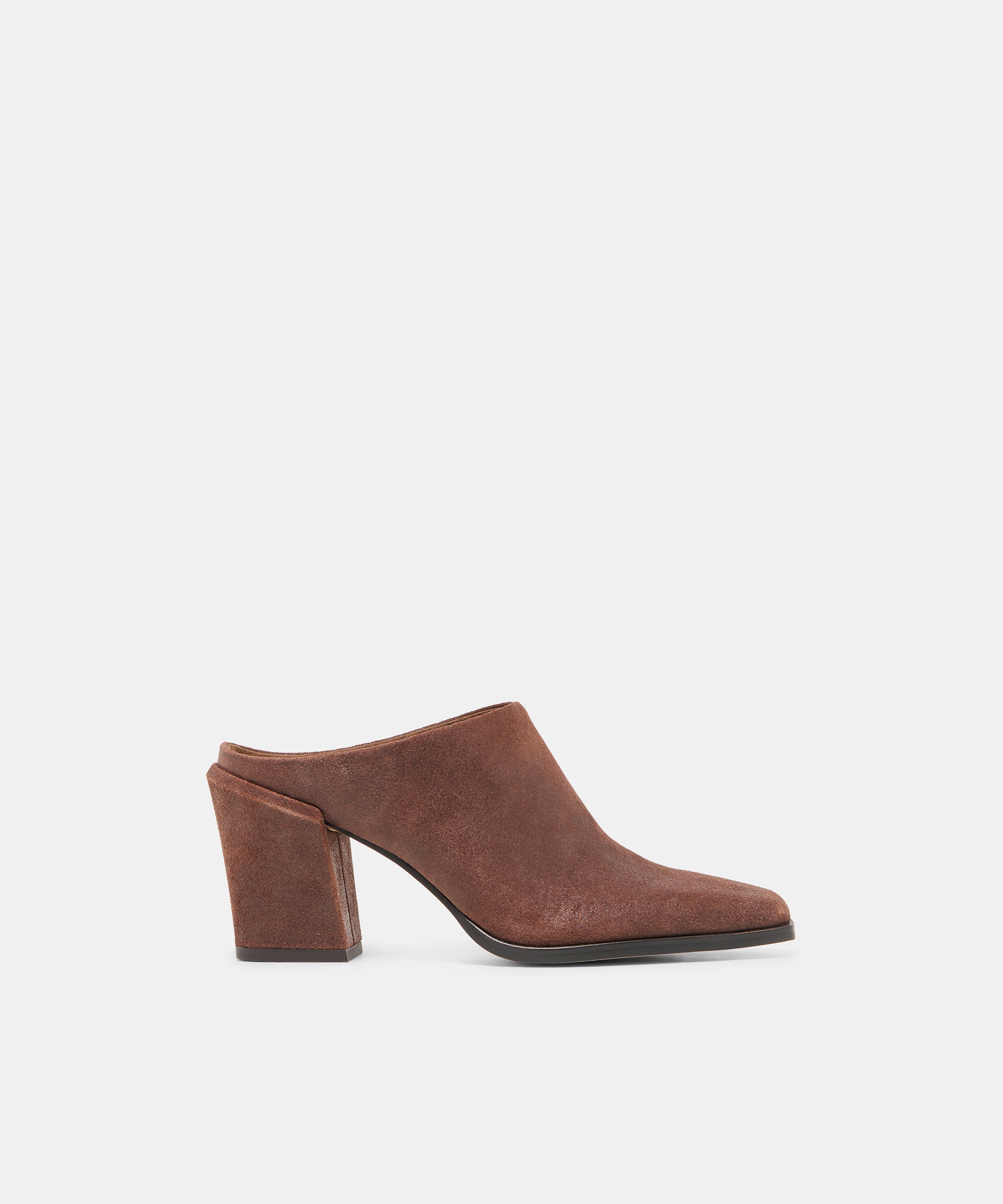 LINDI MULES COFFEE SUEDE