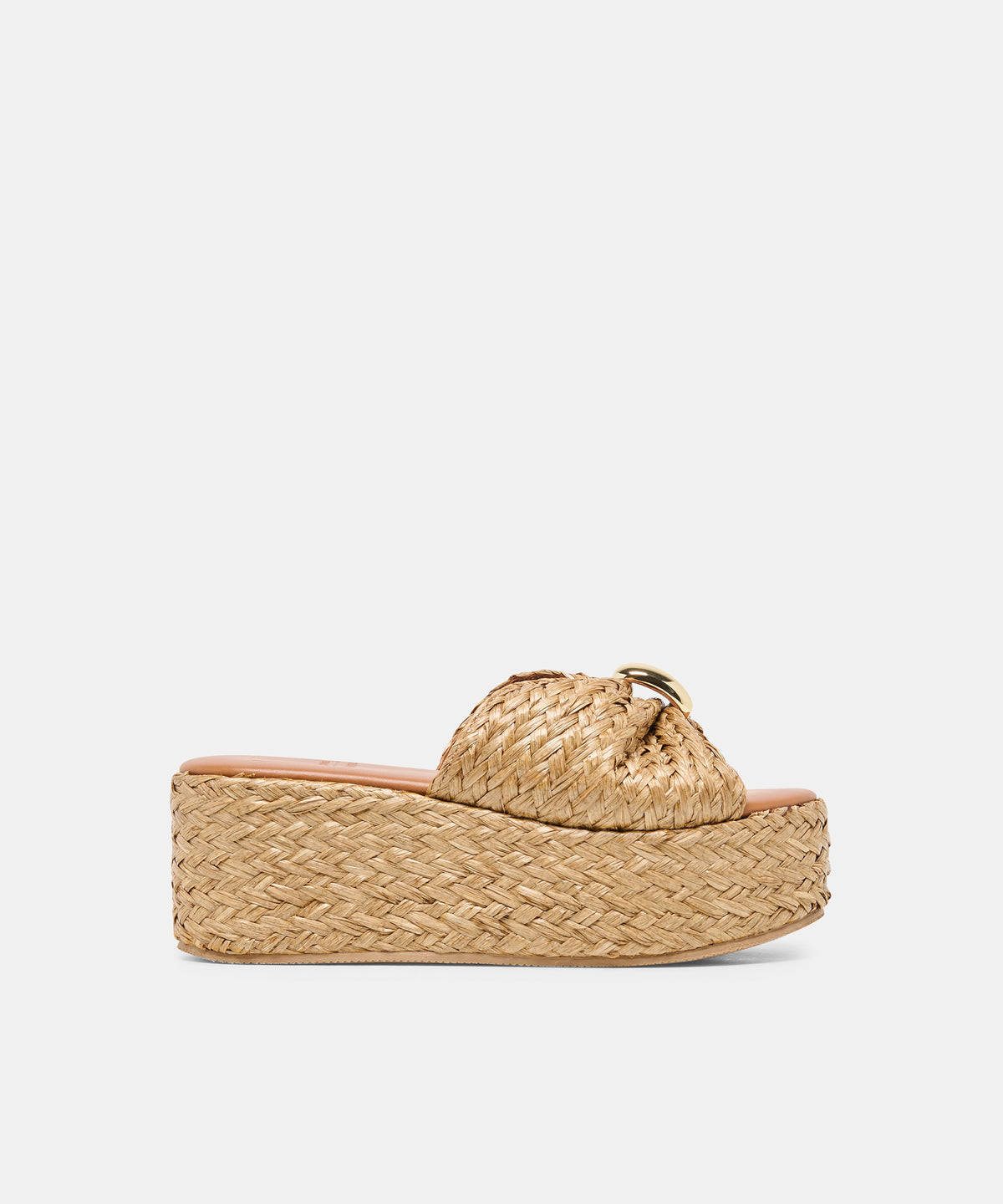 BARRIO WEDGES NATURAL RAFFIA