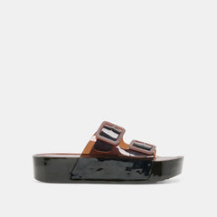 JULIO X SANDALS CHOCOLATE VINYL