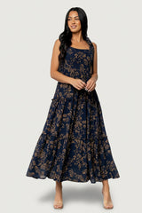 Anita Maxi Dress | Midnight + Gold Floral