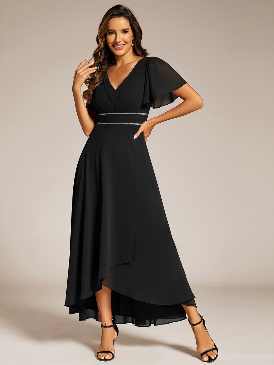 ever DAKOTA|High-Low Flowy Chiffon Wedding Guest Dress