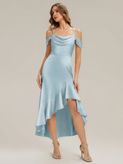 ever BREE|Satin Spaghetti strap Sleeve Mermaid Bridesmaid Dress