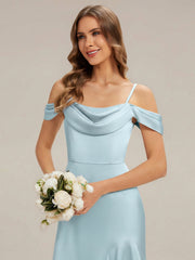 ever BREE|Satin Spaghetti strap Sleeve Mermaid Bridesmaid Dress