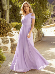 ever CHACE|Cut-Out Detail Chiffon Sleeveless Bridesmaid Dress