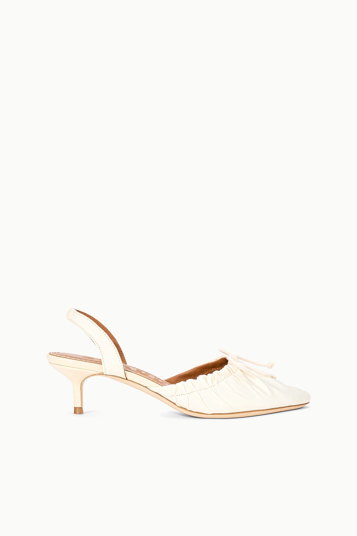 Alba Ballet Slingback | Ivory Satin