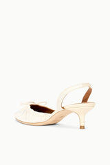 Alba Ballet Slingback | Ivory Satin