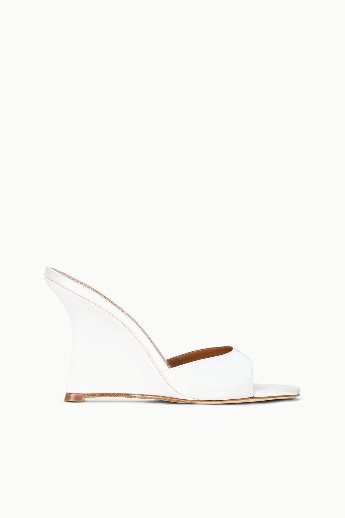 Brigitte High Wedge | Ivory Satin