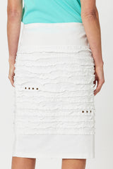 Cotton Twill Skirt - White