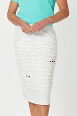 Cotton Twill Skirt - White