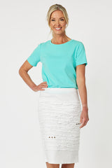 Cotton Twill Skirt - White