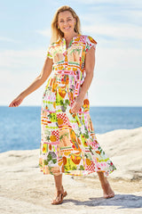 Avery Cotton Maxi Dress - Tropical
