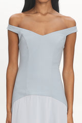 Hestia Off-Shoulder Maxi Dress Pale Blue
