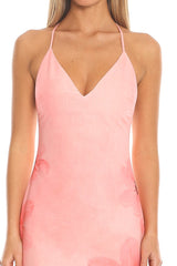 Mariella Ombre Floral Halter Maxi Dress - Pink