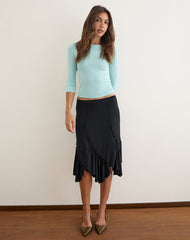 Sumiatun Midi Skirt in Jersey Black