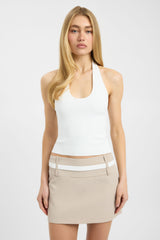 Ariel Contrast Mini Skirt