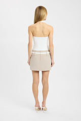 Ariel Contrast Mini Skirt