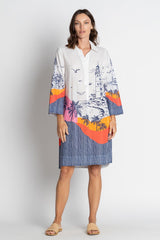 Byron Cotton Shirtmaker Dress - Print