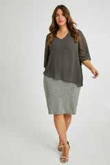 Bridgette Dress - Khakisilv