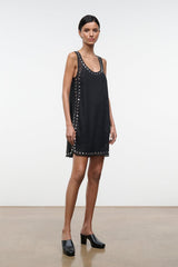 Cara Dress | Black Studs