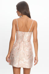 Marguerite Jacquard Mini Dress Blush