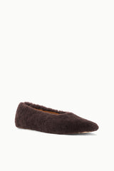 Alba Ballet Flat | Espresso Shearling