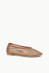 Alba Ballet Flat | Tan Netting