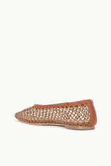 Alba Ballet Flat | Tan Netting