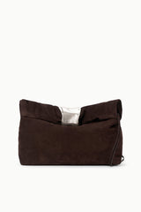Cuff Clutch | Espresso Suede