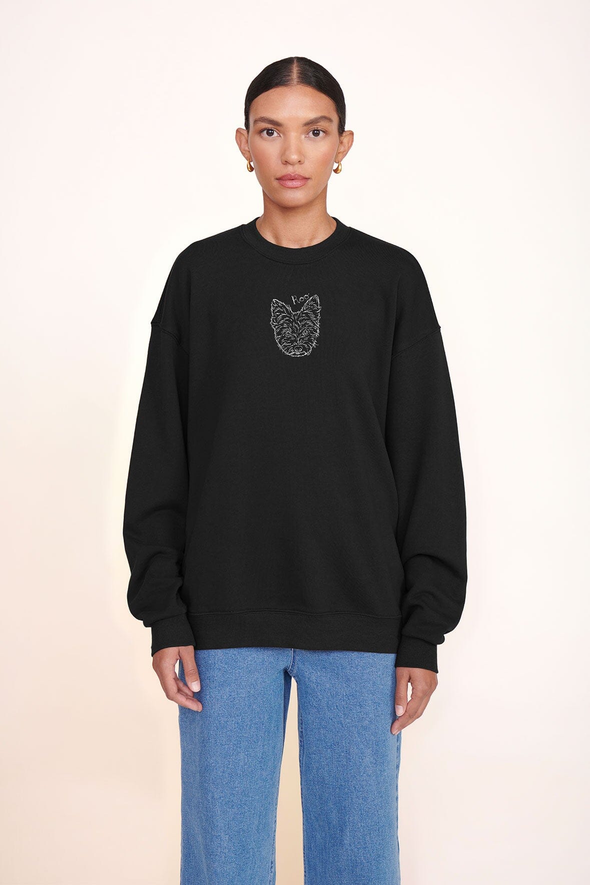 Custom Staud X C.Bonz Oversized Sweatshirt | Black