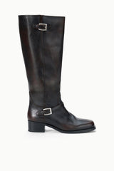 Brooklyn Flat Boot | Espresso Distressed