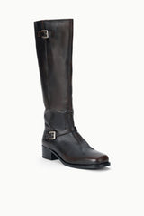 Brooklyn Flat Boot | Espresso Distressed