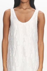 Genelyn Textured Maxi Dress Off White