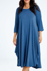 3/4 Sleeve Bamboo Maxi Dress - Denim