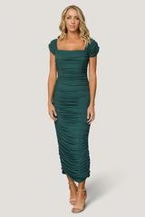 Alessandra Mesh Midi Dress | Peacock