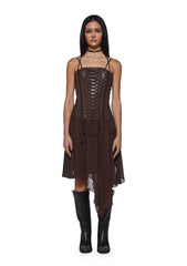 Odyssey Lacing Corset Midi Dress